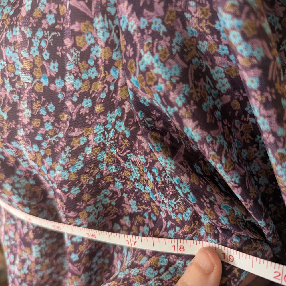 Vintage The Kollection Ltd. Size Small Ditsy Floral Midi Cottagecore Dress - Picture 6 of 9